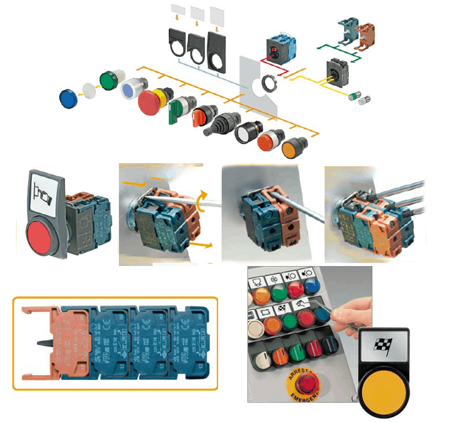 Industrial switches, Pushbutton, Pilot Light, Key switches, Emergency Stop switch Industrial switches, Pushbutton, Pilot Light, Key switches, Emergency Stop switch
