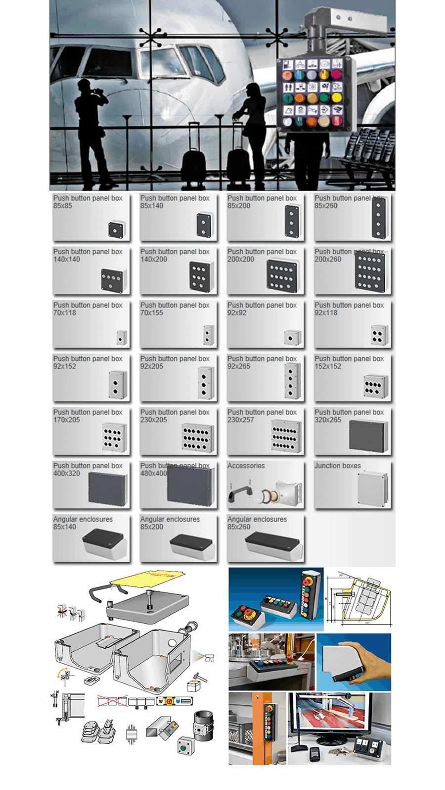 Aluminum box, Enclosures, Safety Control Aluminum box, Enclosures, Safety Control